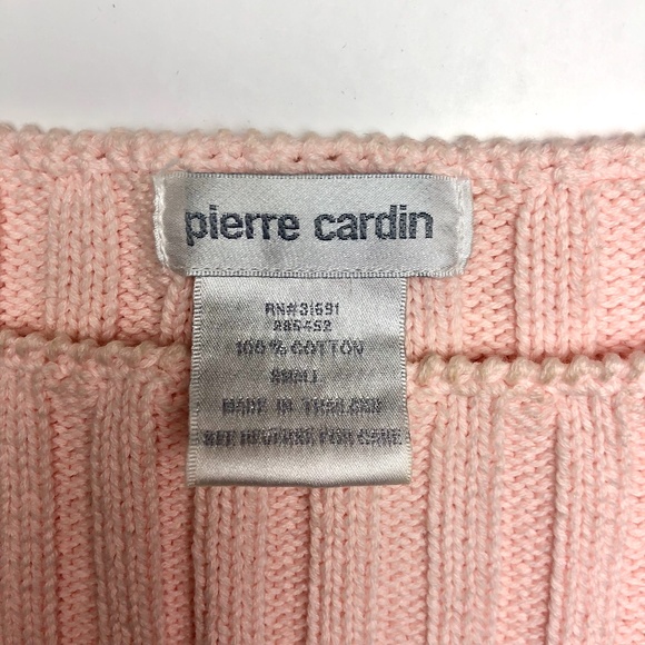 LIKE NEW! Pink Pierre Cardin Vintage Crew Neck Sweater - Picture 8 of 9